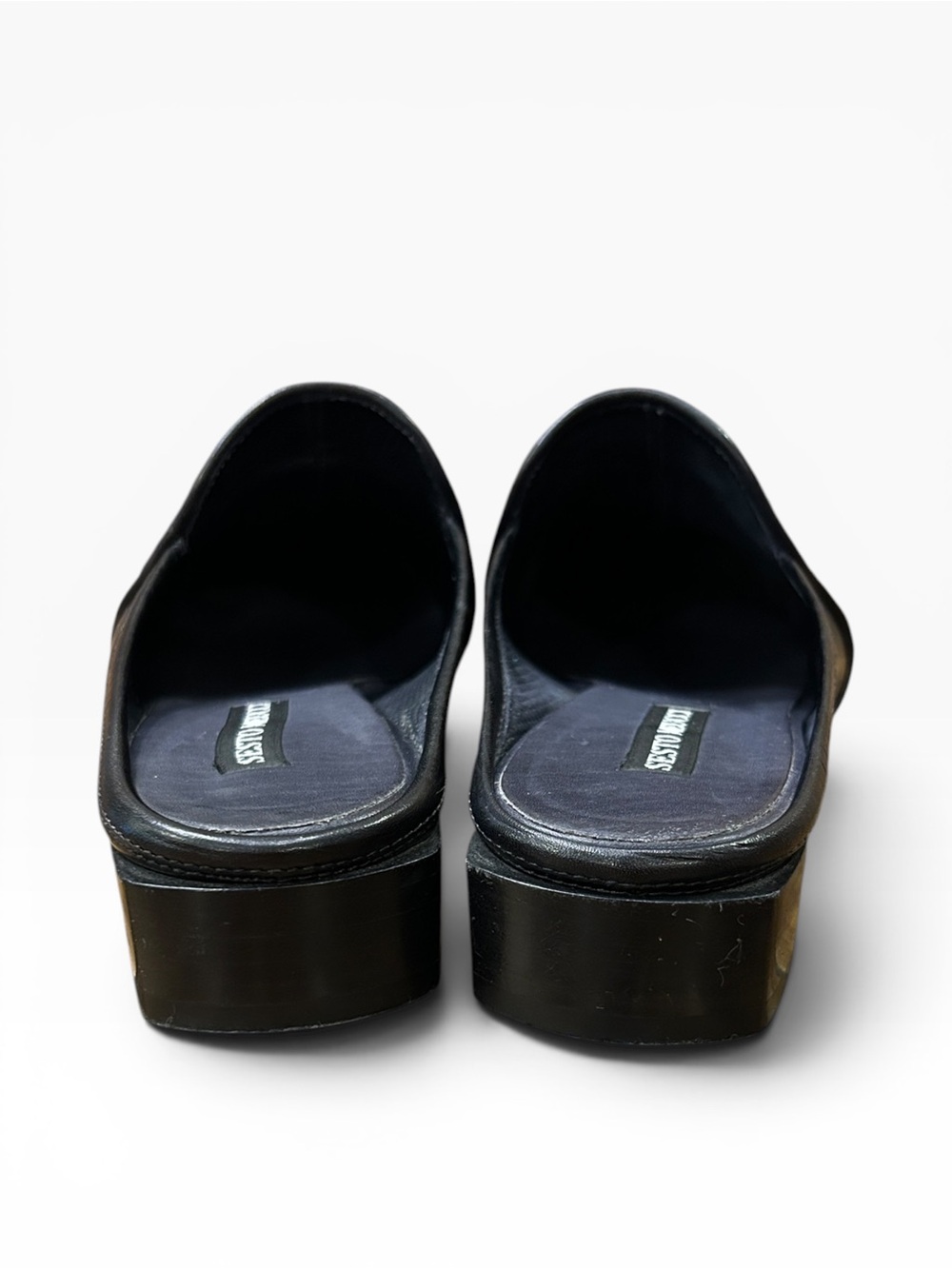 Sesto Meucci Woven Black Leather Mules Women’s Size 7.5 N - Picture 6 of 10
